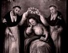 Los hermanos con la madre Juana de Aza