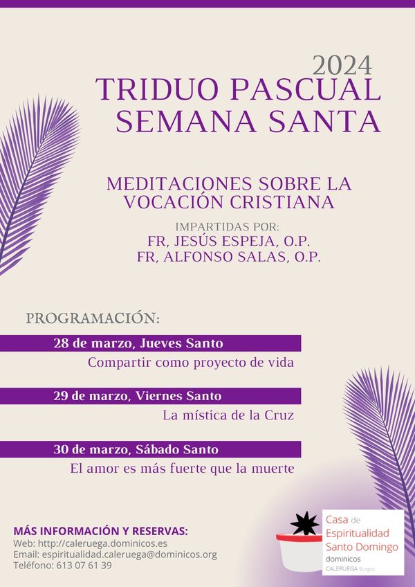 Cartel Semana Santa Programación en Caleruega