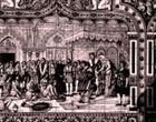 Colón recibido por los Reyes católicos tras la conquista