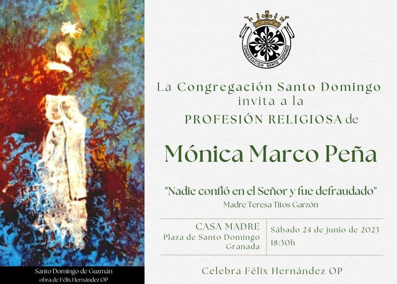 invitacion profesion religiosa monica marco