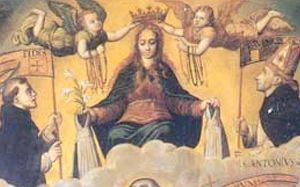 La Virgen y los cinco primeros santos