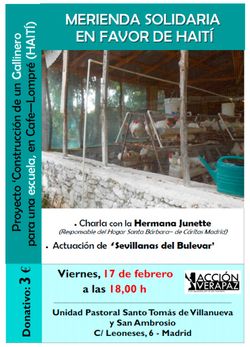 Merienda solidaria. Acción Verapaz por Haití