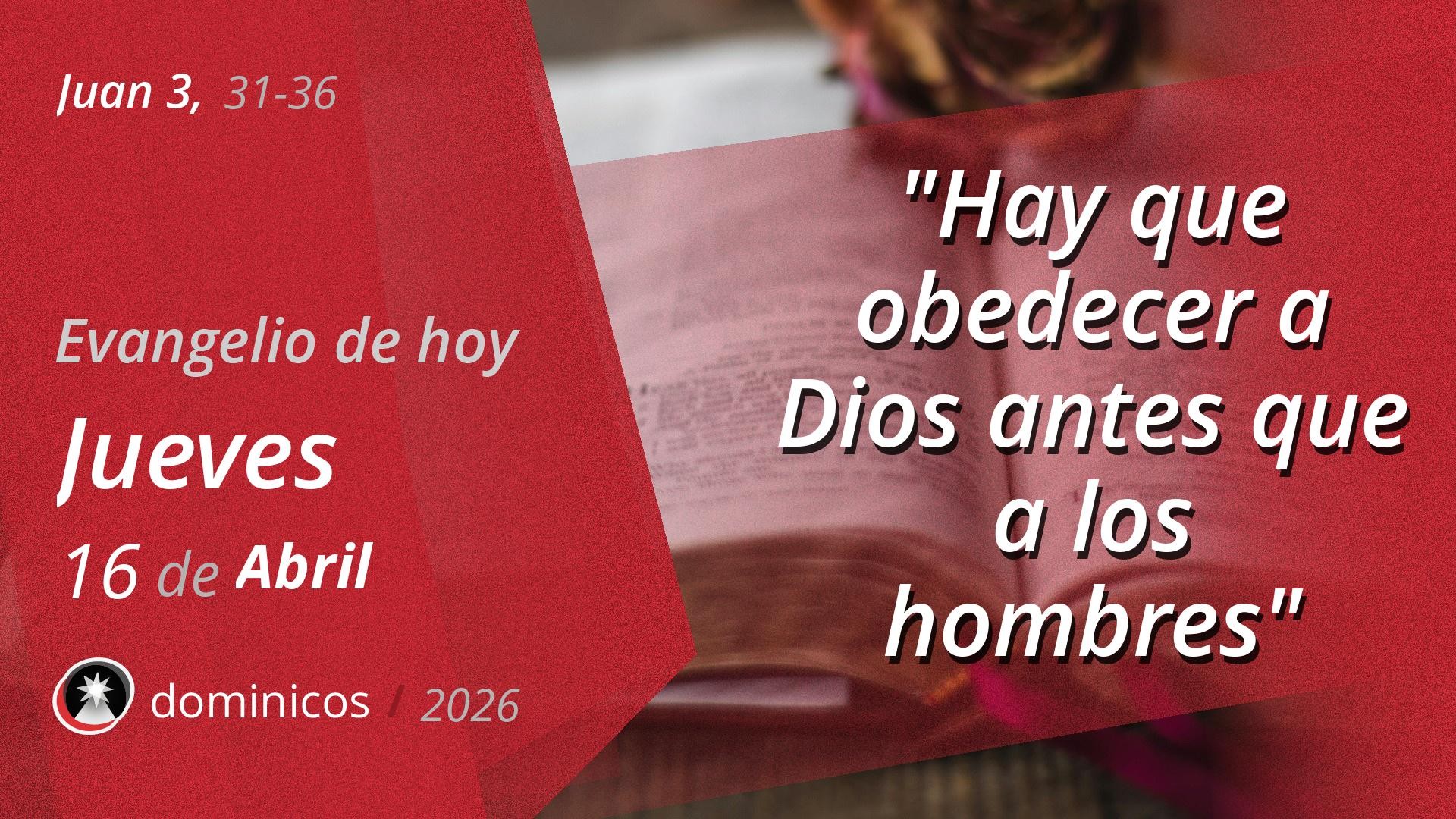 Evangelio de hoy en vídeo