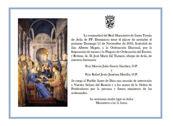 ordenacion diaconal avila 2020