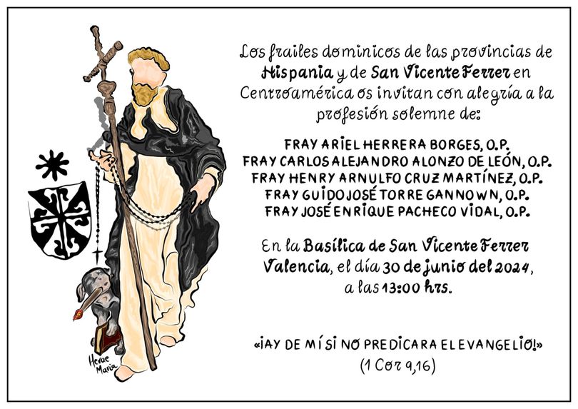 profesion solemne valencia 2024 invitacion