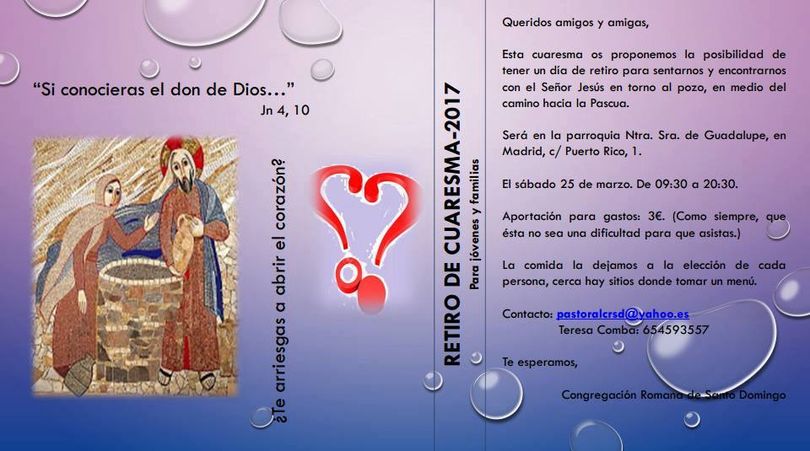 Retiro Cuaresma 25 marzo Madrid