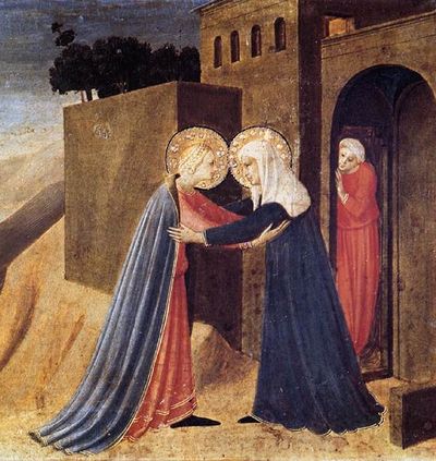 Segundo misterio gozoso: La visitación de María a Isabel