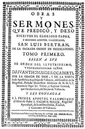 Sermones de San Luis Bertrán