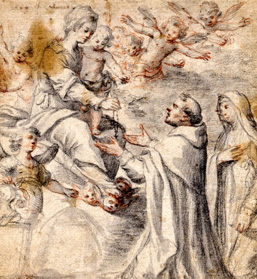 Virgen Rosario, Domingo y Catalina