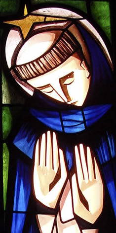 Vidriera de Santo Domingo realizada por fray Domingo Iturgaiz