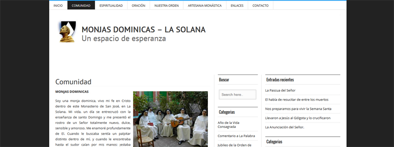 Pagina web dominicas La Solana