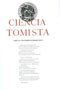 NUEVO NÚMERO DE CIENCIA TOMISTA