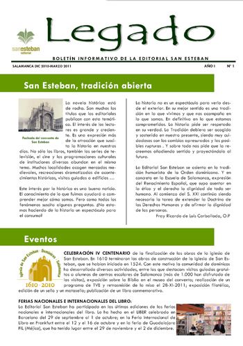 "Legado" , boletín informativo de la Editorial San